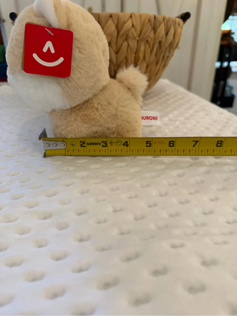 Aurora Beige and White Pomeranian Puppy Plush